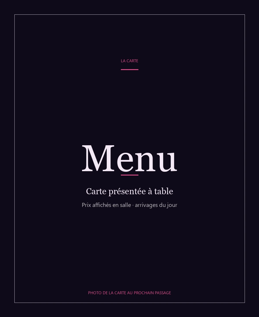 Carte Monster Crêpes, photo de la carte au prochain passage